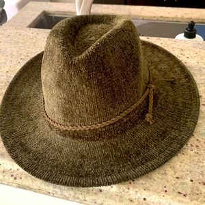 Anthropologie Dark Green Corduroy Hat